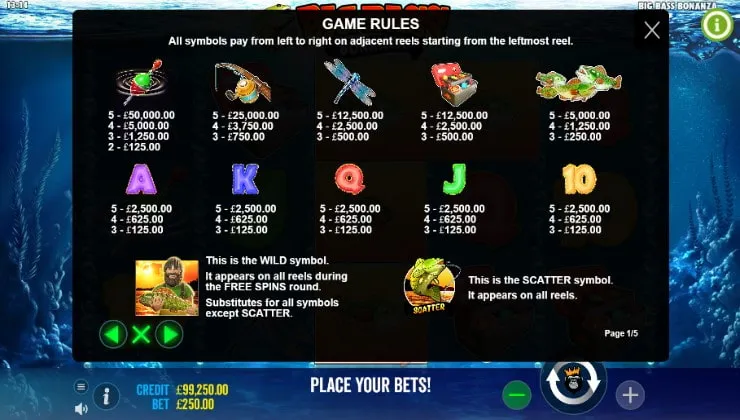 Big-bass-bonanza-paytable Background Image