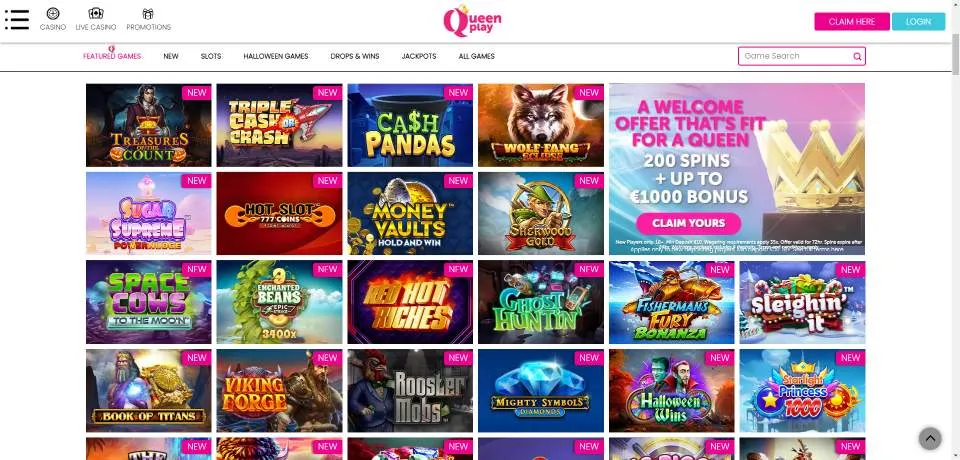 Queenplay Games Lobby Background Image
