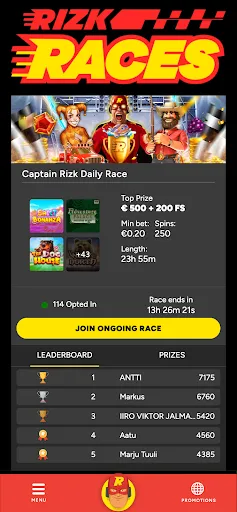 Rizk Races Page Background Image