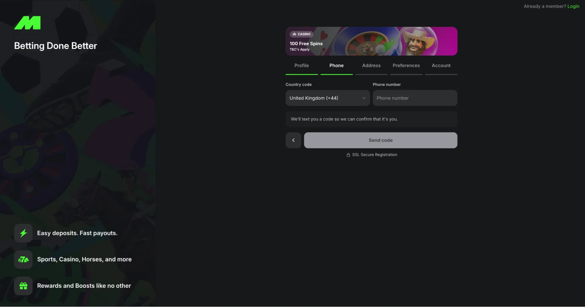 How To Sign Up To Midnite 3 Background Image