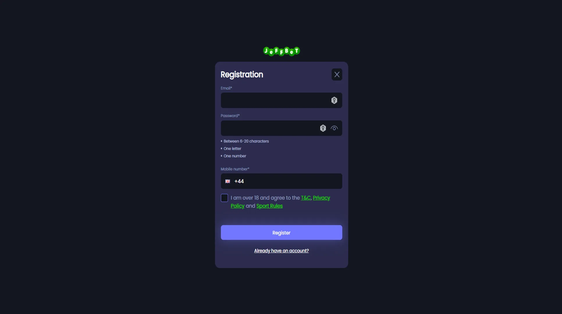Jeffbet-casino-how-to-sign-up-step-1 Background Image