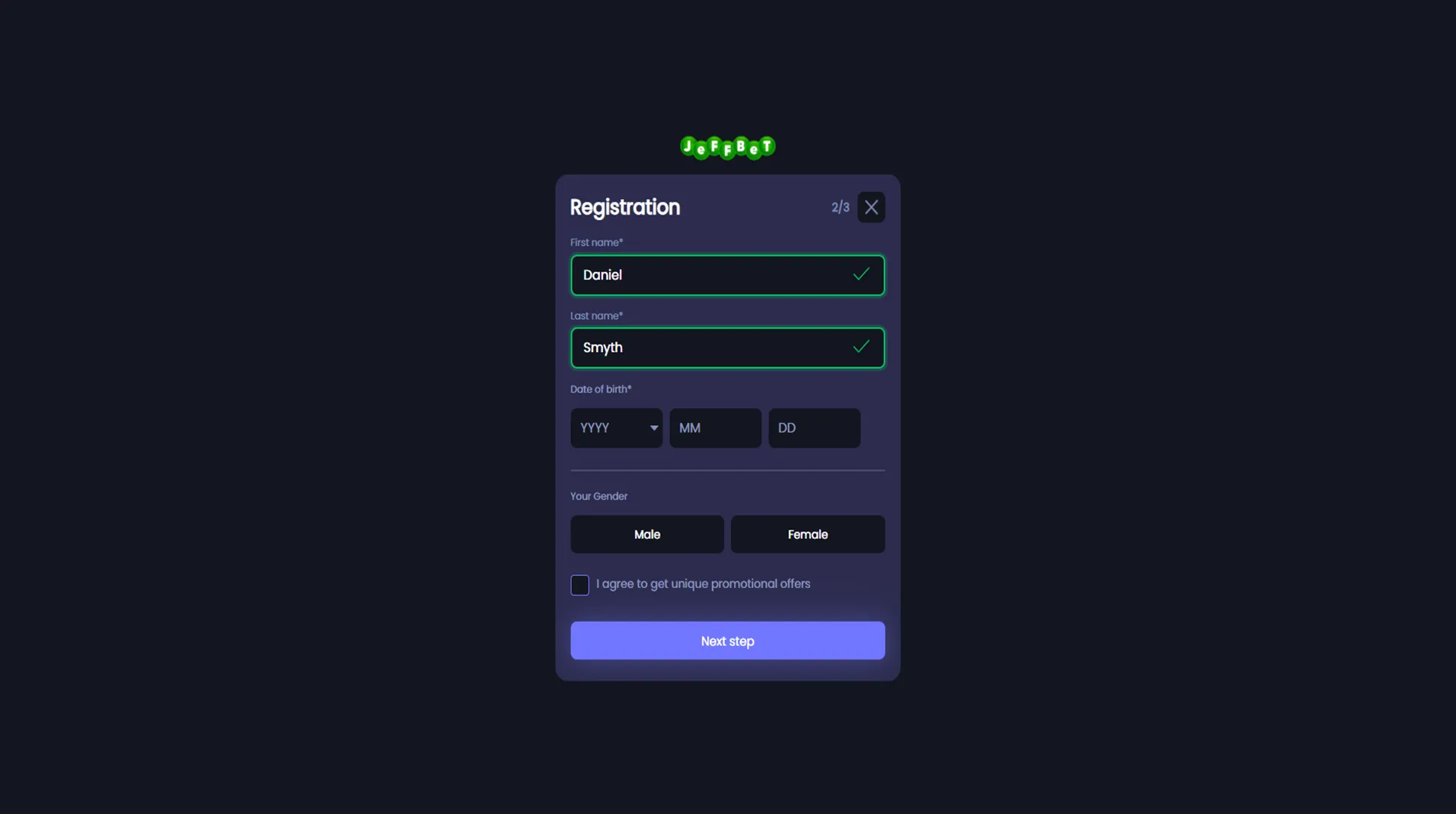 Jeffbet-casino-how-to-sign-up-step-2 Background Image
