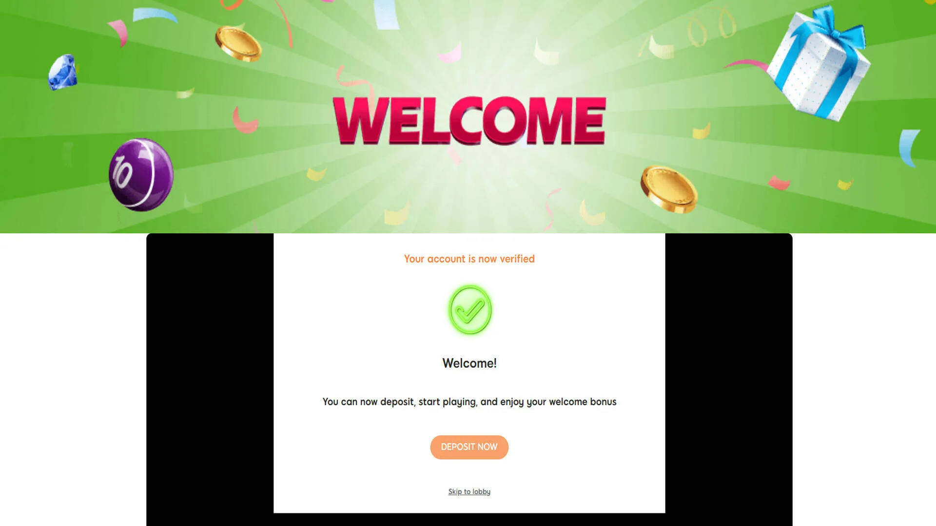 Verify Your Robin Hood Bingo Casino Account Background Image