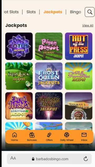 Barbados Bingo Mobile Performance Background Image