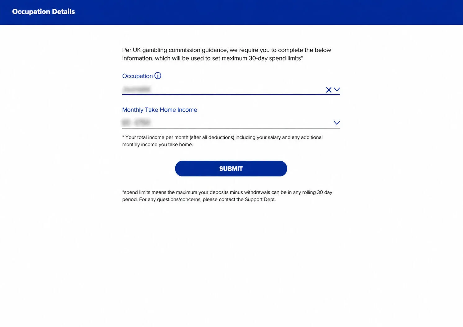 Ahti Games Sign Up Form Add Your Occupation Background Image
