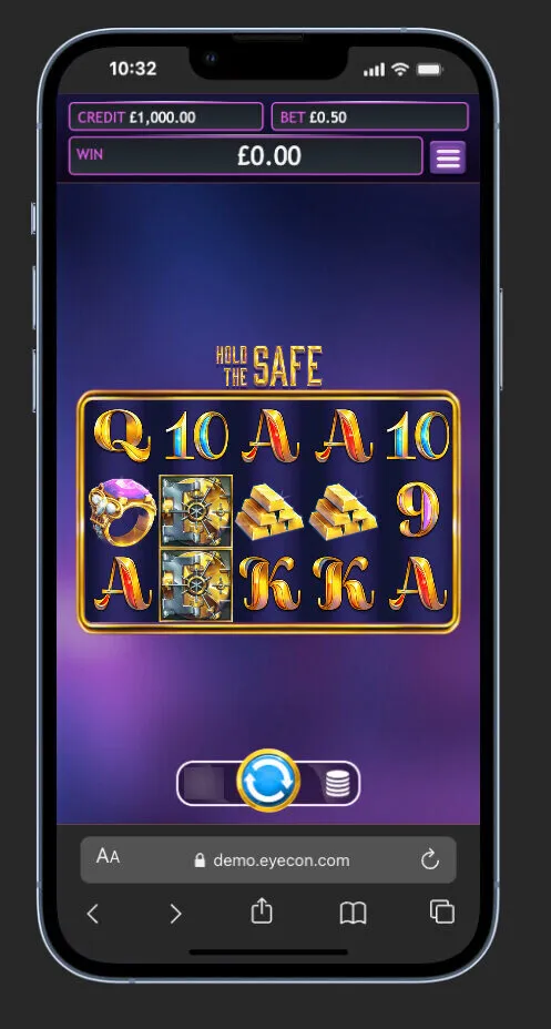 Hold The Safe Slot On Mobile Background Image