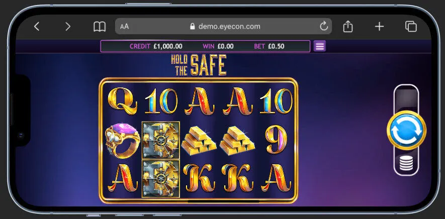 Hold The Safe Slot Mobile Experience Background Image