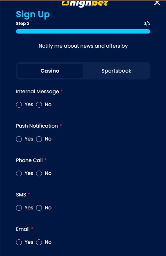 News And Offers Notification At Highbet Casino Background Image