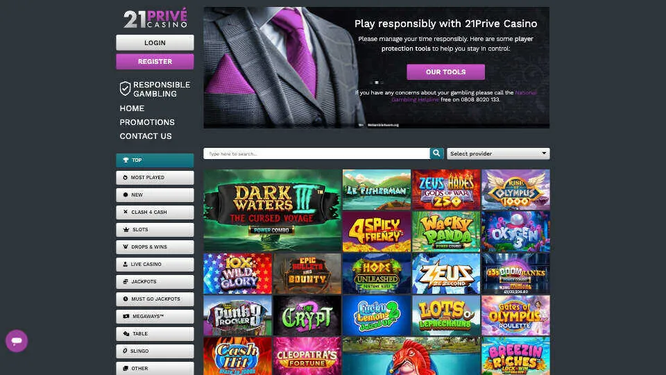 Sign Up To 21Prive Casino Background Image