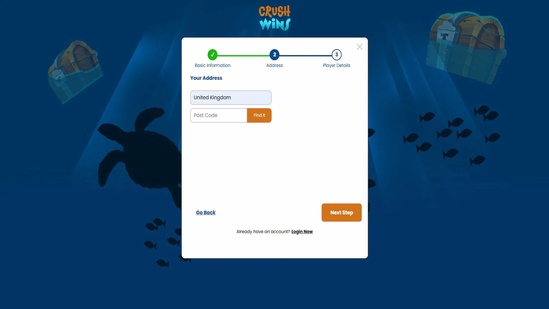 Add Your Address To Sign Up For Crush Wins Background Image