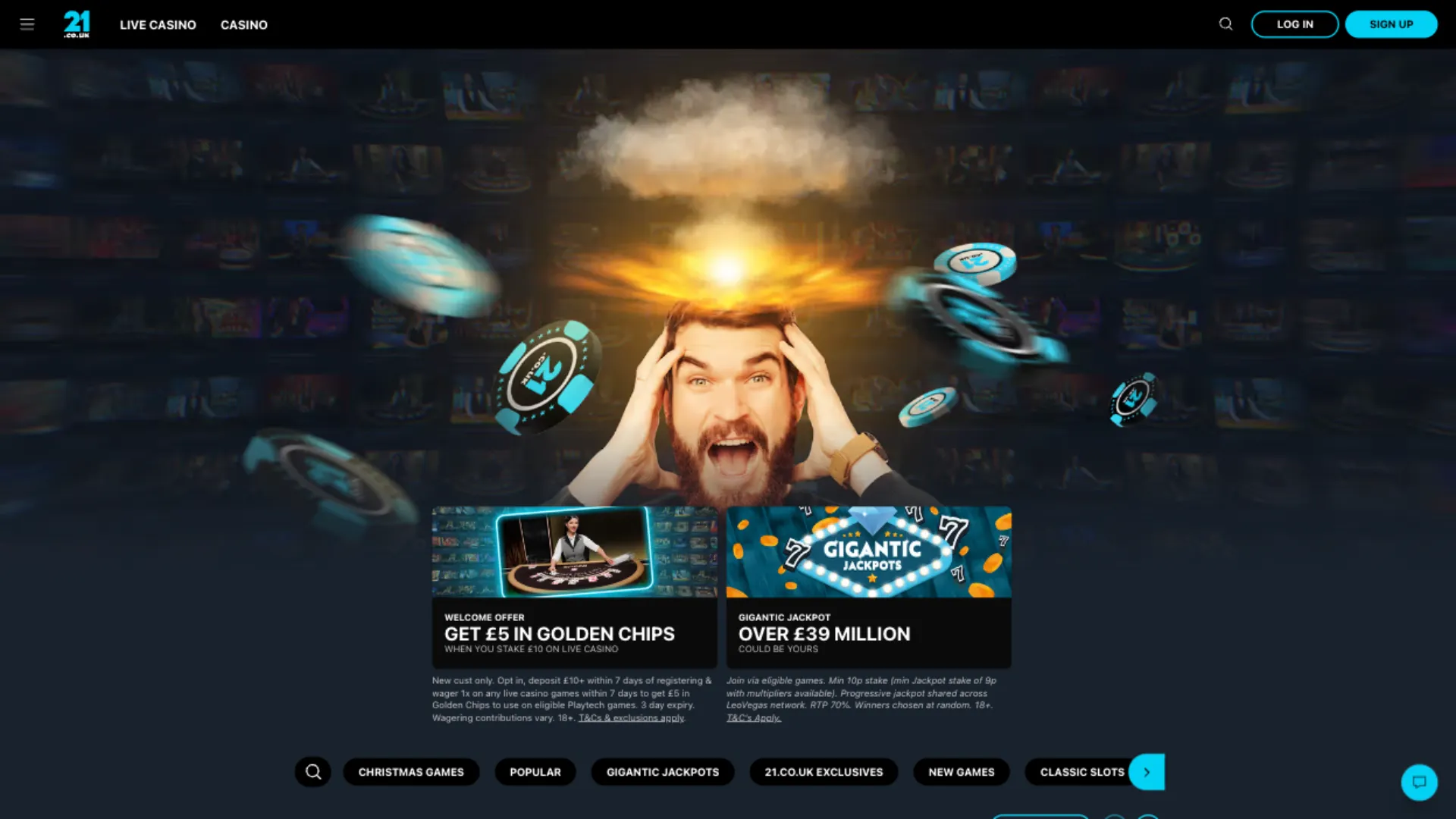 21.co.uk Casino How To Sign Up Step 1 Background Image