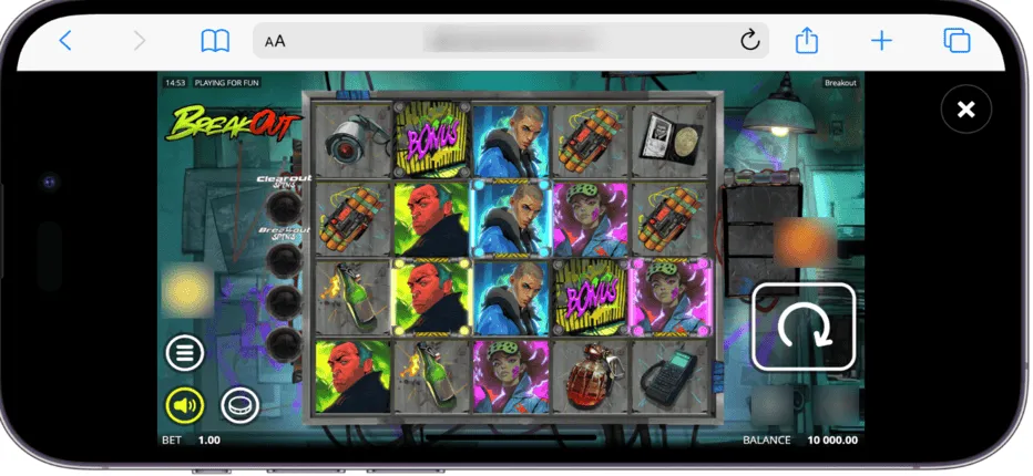 Breakout Slot Mobile 2 Background Image