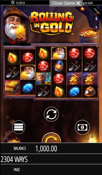 Rolling In Gold Slot Mobile 2 Background Image