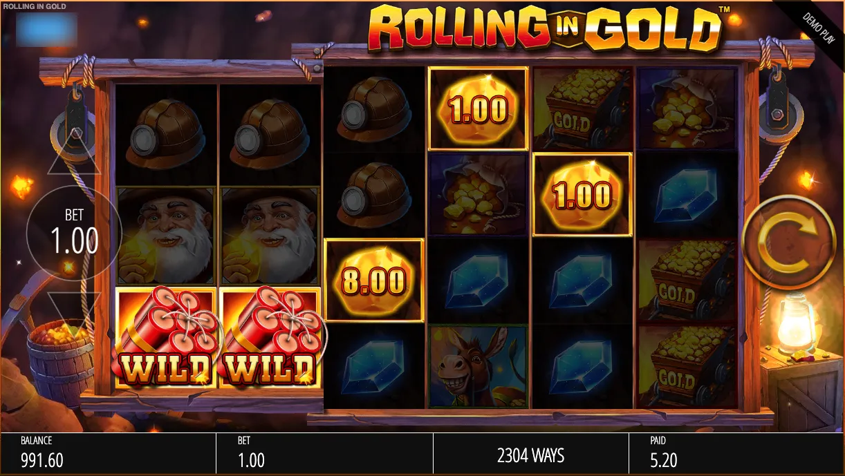 Rolling In Gold Slot Scatter Symbol Background Image