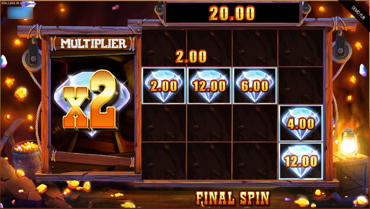 Rolling In Gold Slot Super Spins Background Image