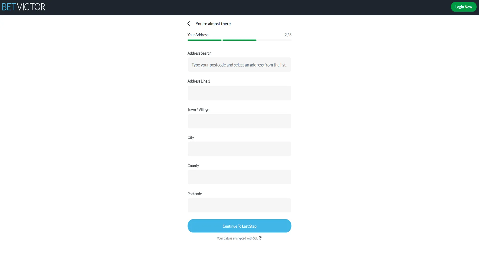 How To Sign Up To BetVictor: Step 2 Background Image