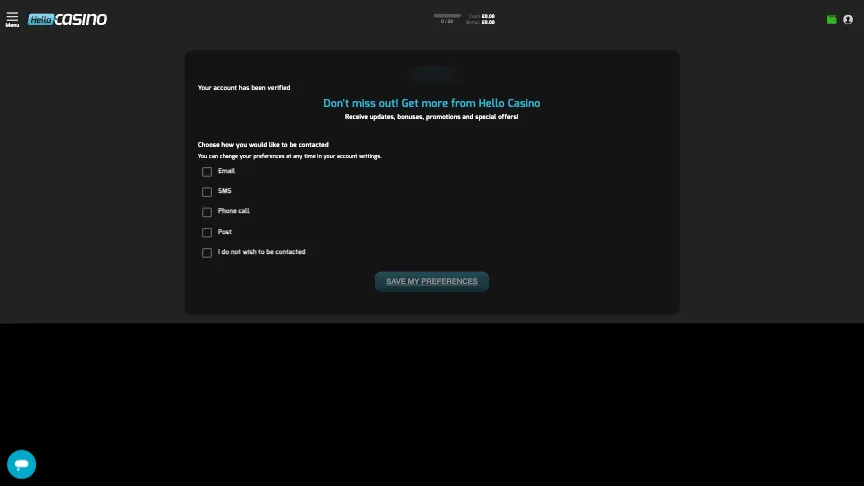 Hello Casino How To Sign Up Step 5 Background Image