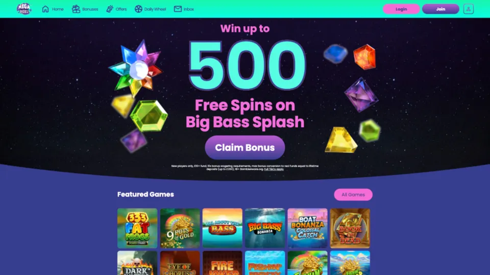 Mega Reel Casino How To Sign Up Step 1 Background Image