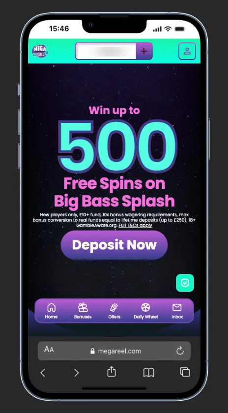 Mega Reel Casino Mobile 2 Background Image