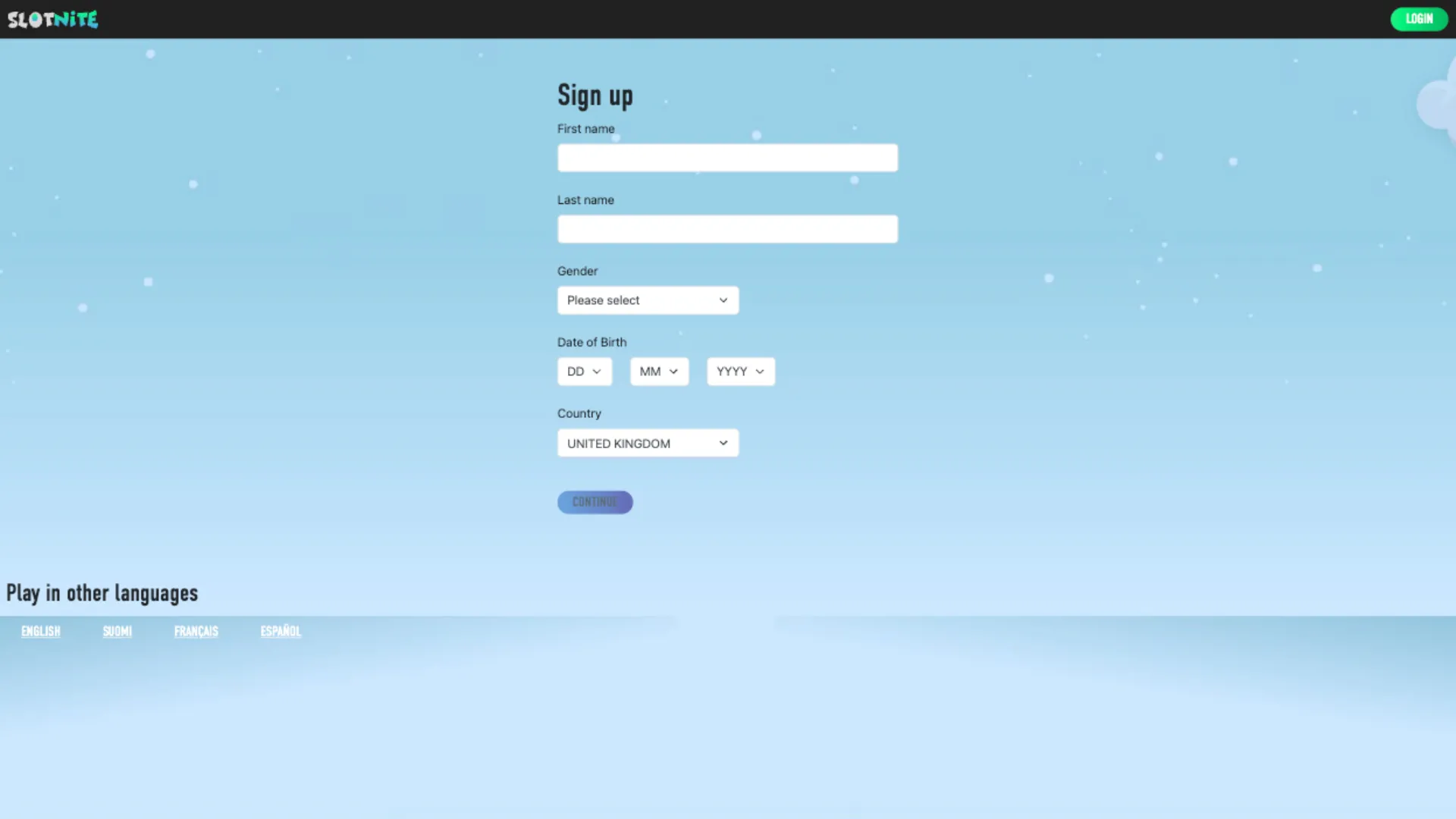 Slotnite How To Sign Up Step 2 Background Image