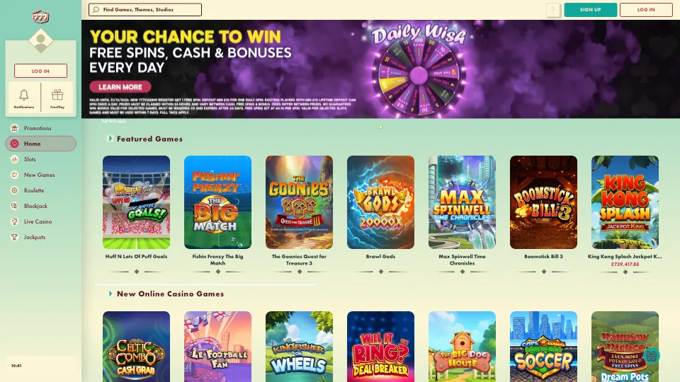 777 Casino How To Sign Up Step 1 Background Image