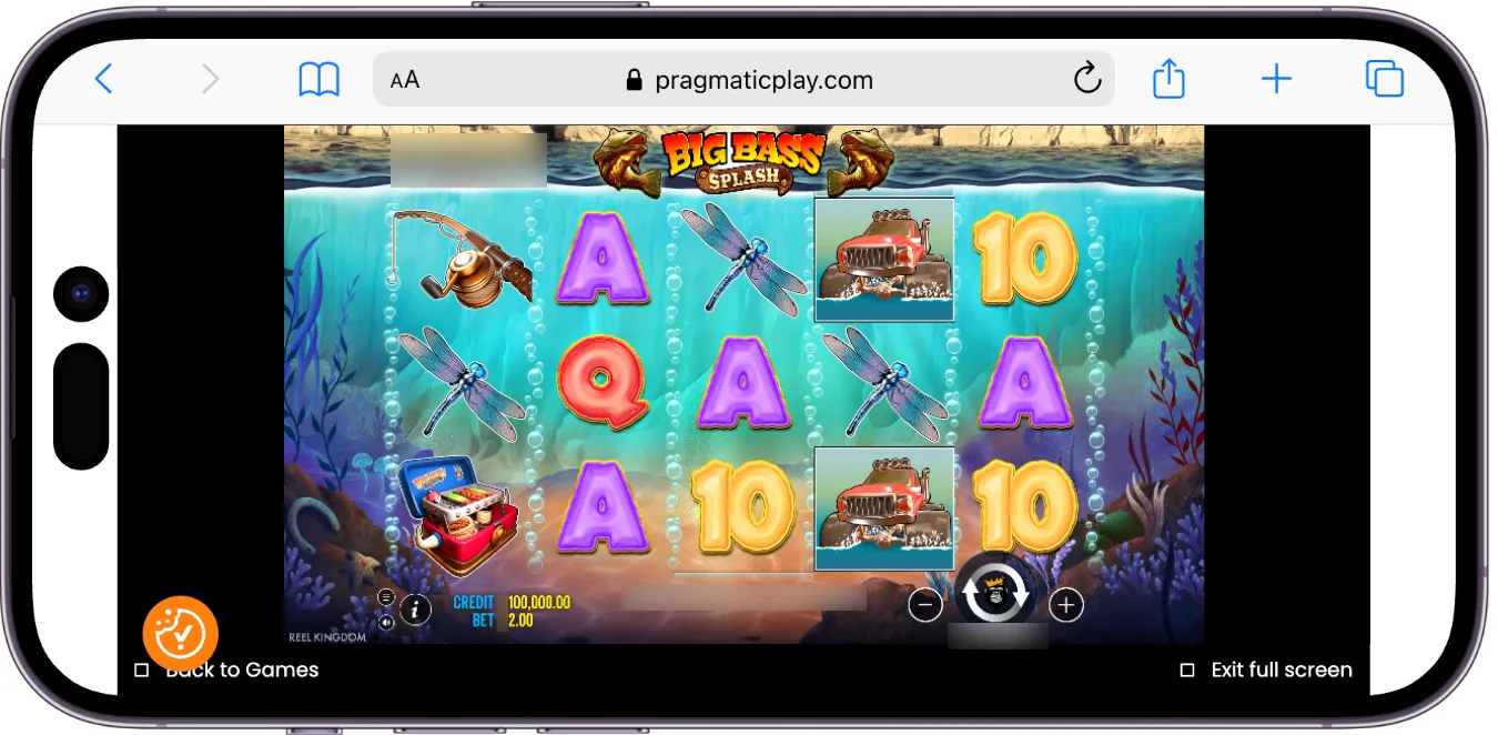 Big Splash Slot Mobile 2 Background Image