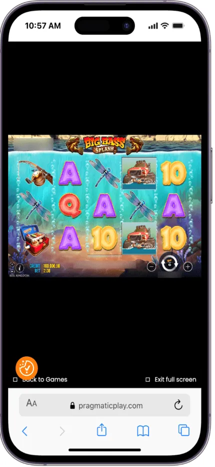 Big Splash Slot Mobile 3 Background Image