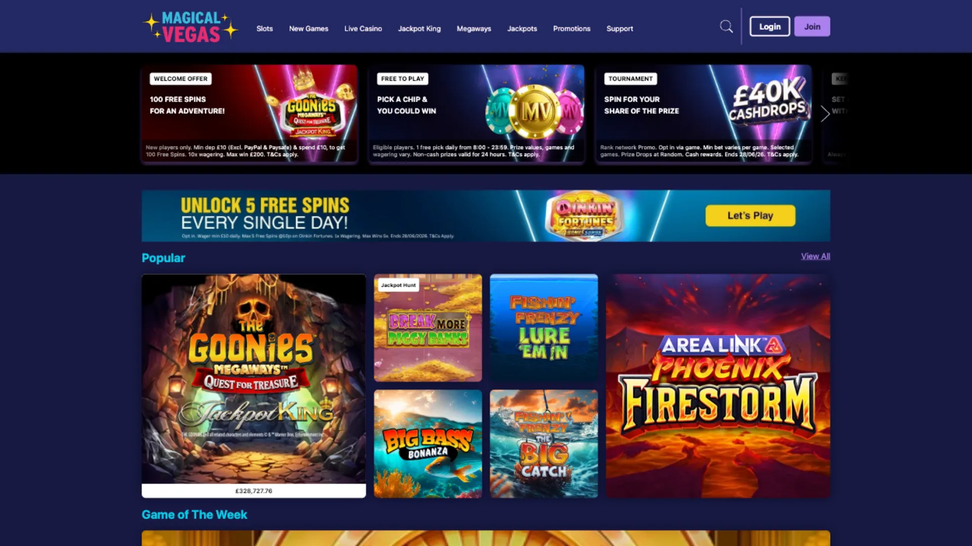 Magical Vegas Casino How To Sign Up Step 1 Background Image