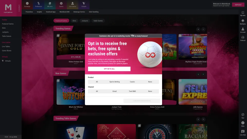 Matchbook Casino How To Sign Up Step 5 Background Image