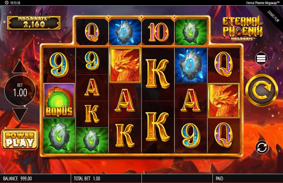 Eternal Phoenix Megaways Slot Megaways Mechanic Background Image