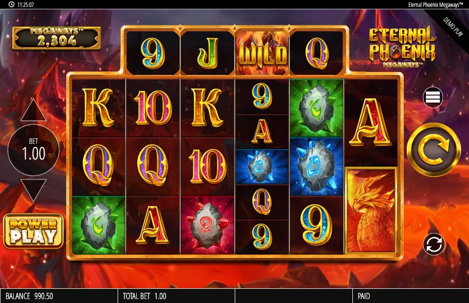 Eternal Phoenix Megaways Slot Wild Symbols Background Image