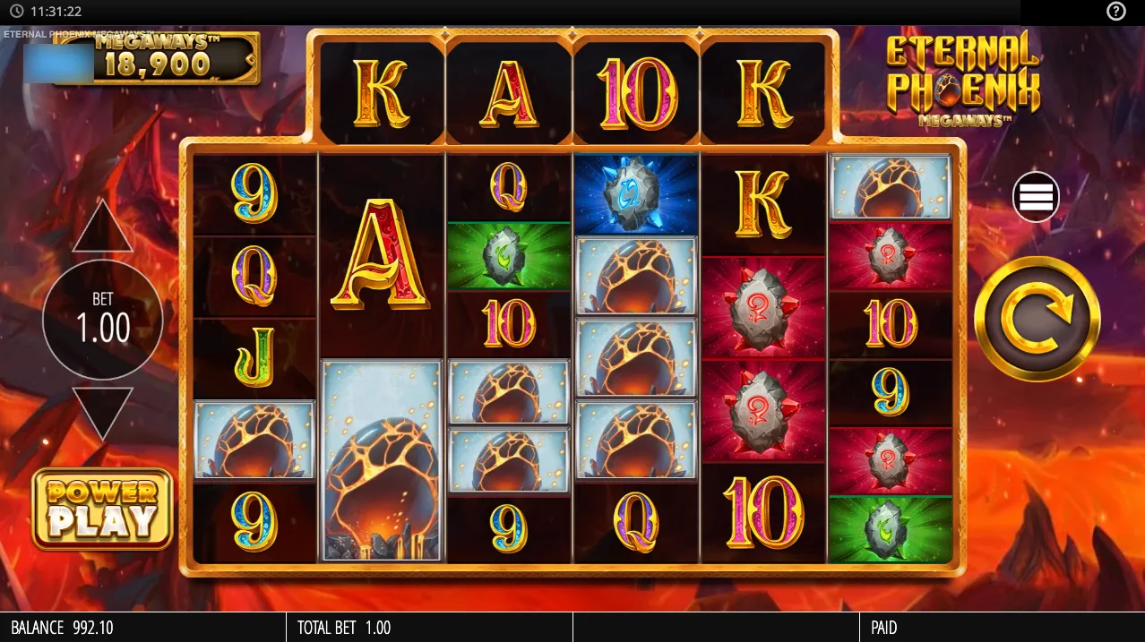 Eternal Phoenix Megaways Slot Mystery Symbols Background Image