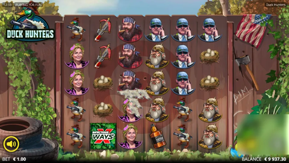 Duck Hunters Slot Bombs Background Image