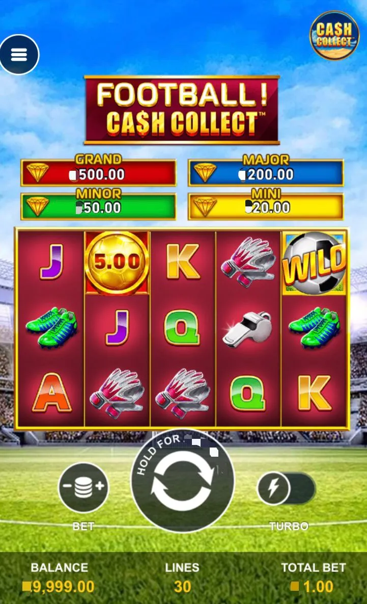 Football Cash Collect Slot Mobile 2 Background Image