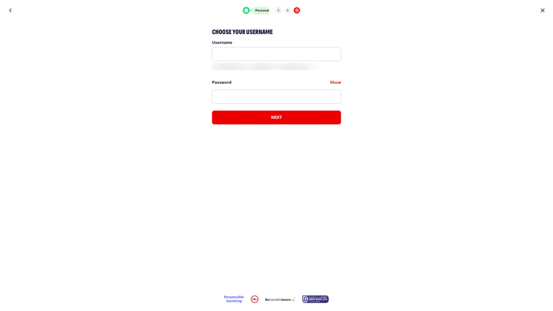 Bally Casino Create Your Username Background Image