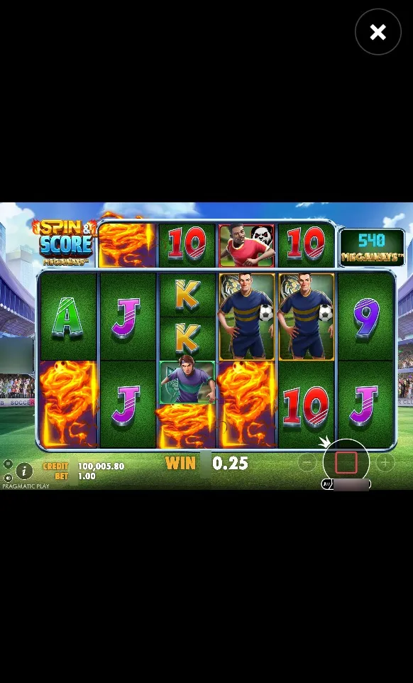 Spin & Score Megaways Slot Mobile 1 Background Image