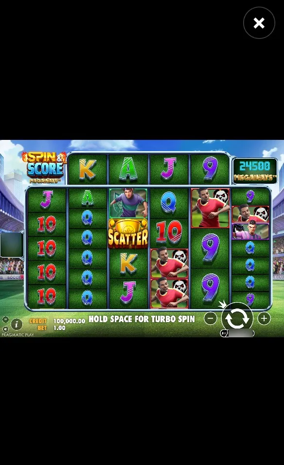Spin & Score Megaways Slot Mobile 2 Background Image