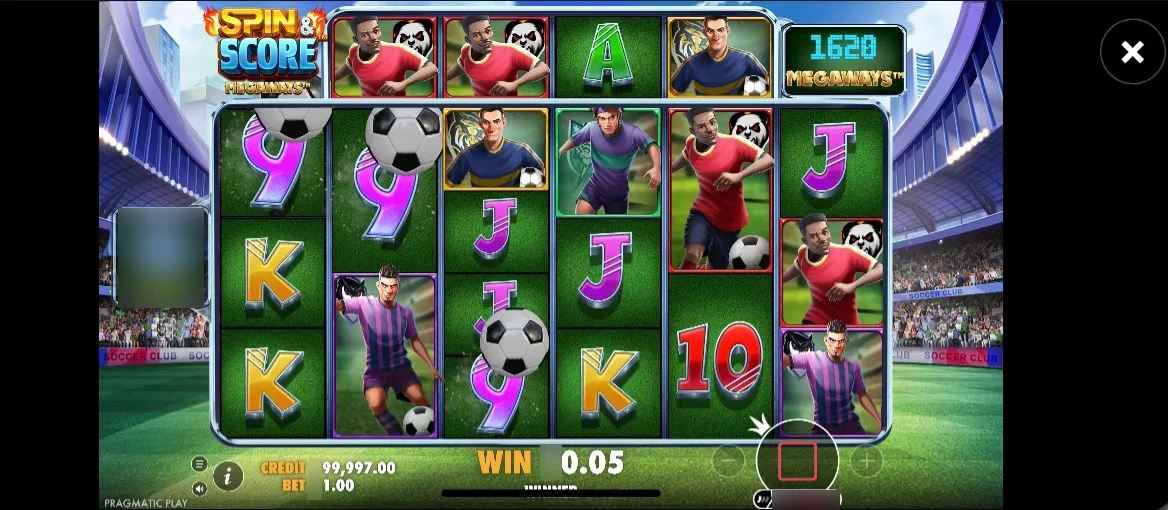 Spin & Score Megaways Slot Mobile 3 Background Image