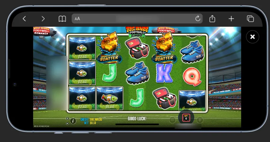 Big Bass Football Bonanza Slot Mobile 1 Background Image
