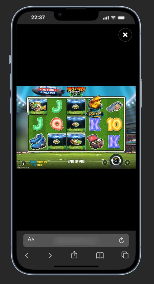 Big Bass Football Bonanza Slot Mobile 3 Background Image