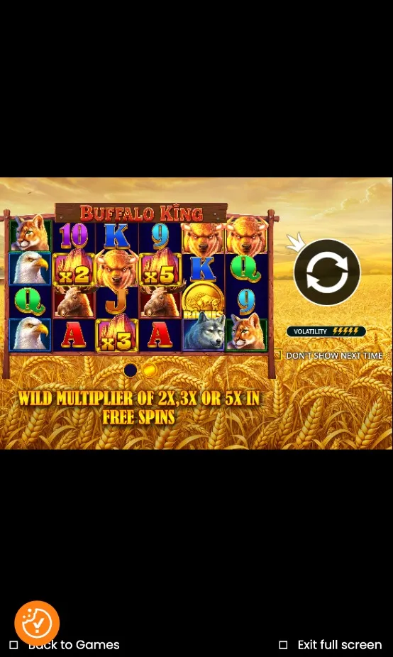 Buffalo King Slot Mobile 1 Background Image