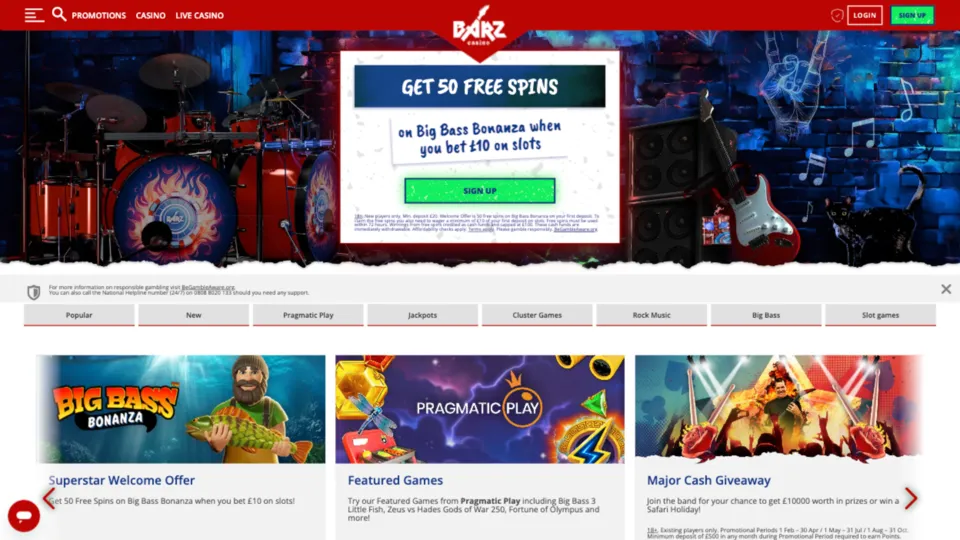 Barz Casino How To Sign Up Step 1 Background Image