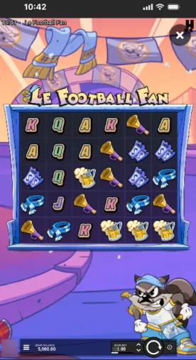 Le Football Fan Slot Mobile 2 Background Image