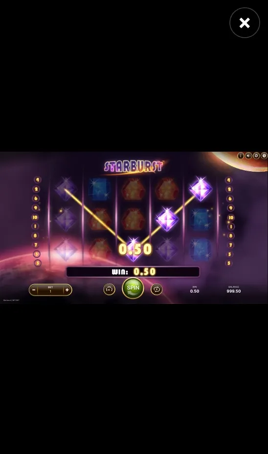 Starburst Slot Mobile 2 Background Image