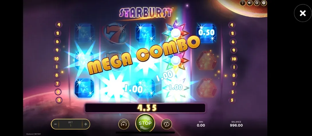 Starburst Slot Mobile 3 Background Image