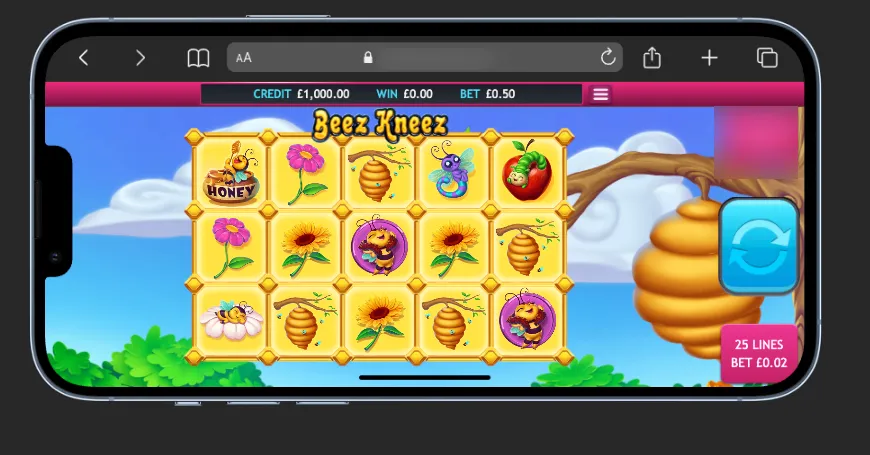 Beez Kneez Slot Mobile 1 Background Image