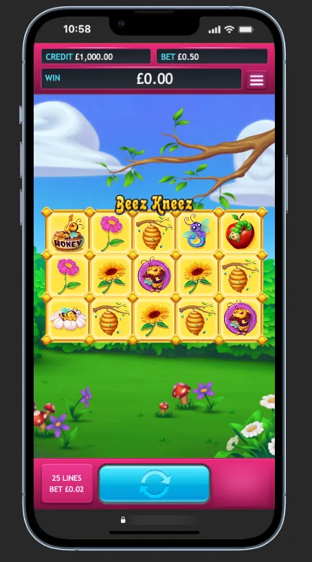 Beez Kneez Slot Mobile 2 Background Image
