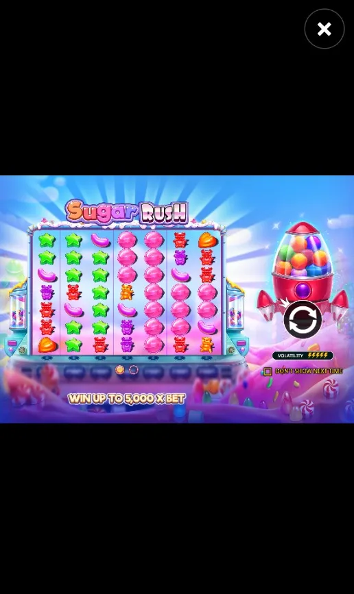 SugarRush Slot Mobile 1 Background Image