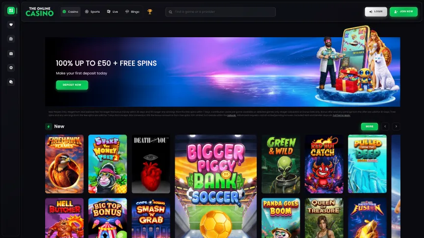 The Online Casino How To Sign Up Step 1 Background Image