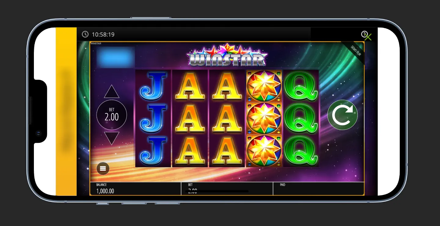 Winstar Slot Mobile 2 Background Image